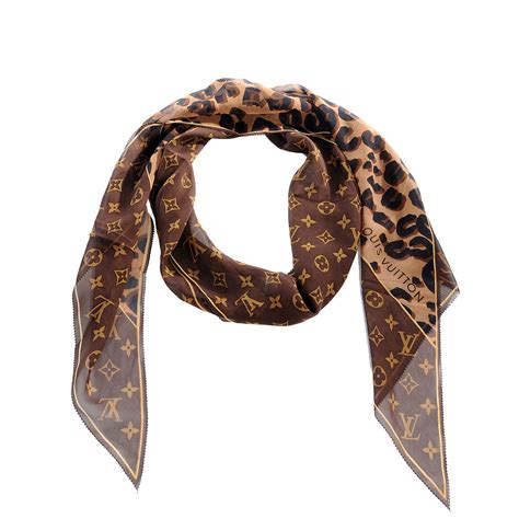 louis vuitton scarves monogram|Louis Vuitton leopard scarf.